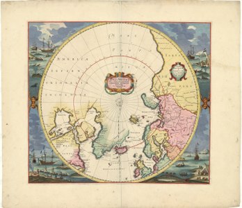 Kaart van de poolcirkel door Frederick de Wit.