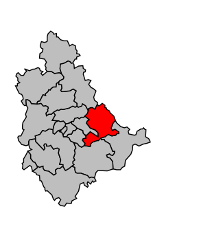 Kanton na mapě arrondissementu Le Puy-en-Velay