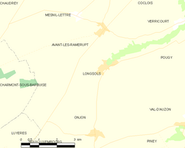 Mapa obce Longsols