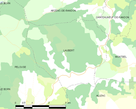 Mapa obce Laubert