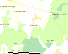 Poziția localității Damrémont