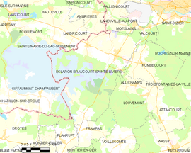 Mapa obce Éclaron-Braucourt-Sainte-Livière