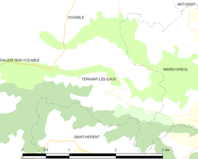 Poziția localității Ternant-les-Eaux