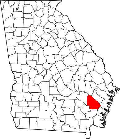 Map of Georgia highlighting Wayne County.svg