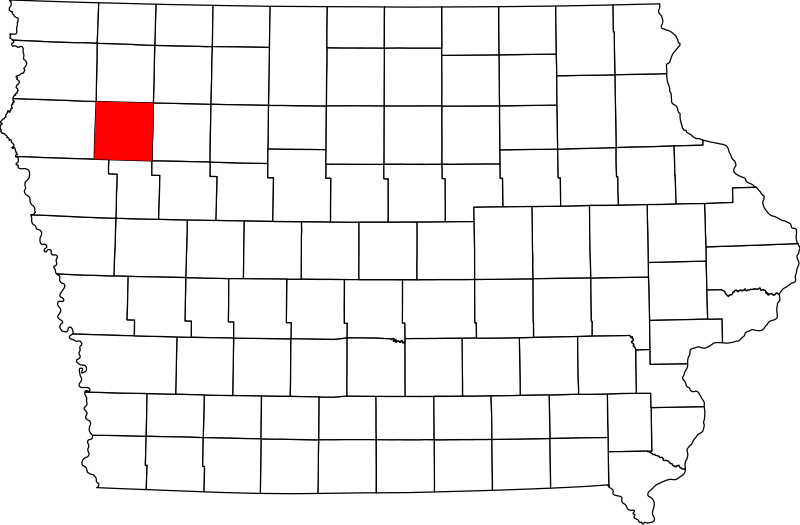 صورة:Map of Iowa highlighting Cherokee County.svg