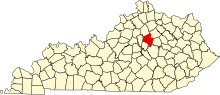 Map of Kentucky highlighting Fayette County.svg