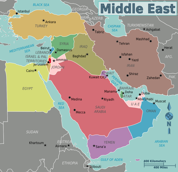 File:Map of Middle East.png - Wikivoyage, guida turistica di viaggio