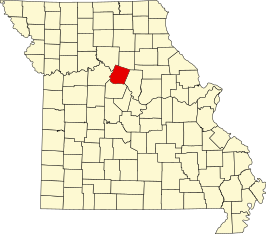 Locatie van Howard County in Missouri