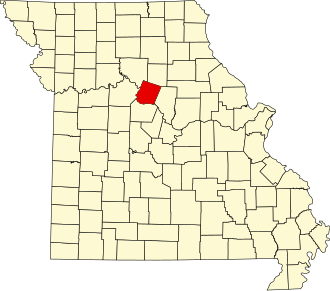 Location of Howard County in Missouri Map of Missouri highlighting Howard County.svg