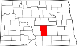 Karte von Kidder County innerhalb von North Dakota