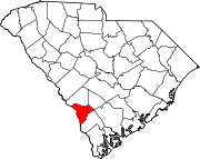Map of South Carolina highlighting Allendale County Map of South Carolina highlighting Allendale County.svg