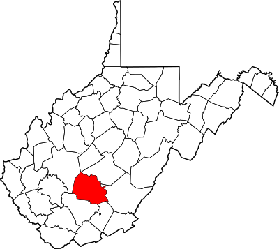 Map of West Virginia highlighting Fayette County.svg
