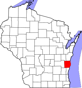 Localizare Comitatului Sheboygan în statul Wisconsin
