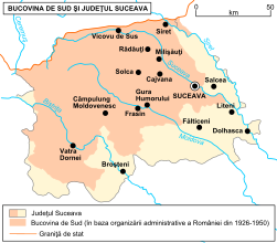 Map of cities in Suceava County and Southern Bukovina.svg