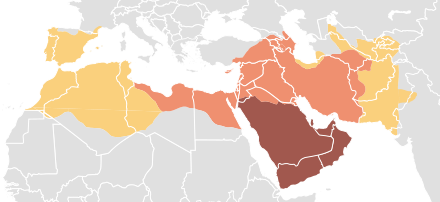 Sindh captured by the Umayyads:   Expansion under Muhammad, 622–632   Expansion during the Rashidun Caliphate, 632–661   Expansion during the Umayyad Caliphate, 661–750