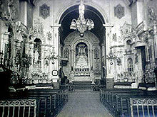 Aspect of the interior of the old Mother Church, in one of its last photos before it was demolished to make way for the current Cathedral. Matriz de porto alegre.jpg