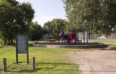 Jungle gym and park rules.