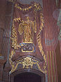 Statue of St. Scholastica in the Benedict altar in the transept of the church at Melk Abbey, Austria