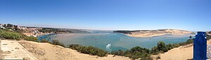 Panoramic view of the Merja Zerga, taken from the city of Moulay Bousselham Merja Zerga.jpg