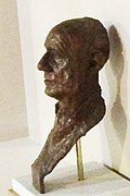 Bronze bust of Michael Hordern