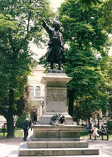 Miloš Obrenović statue in Požarevac, Serbia.jpg