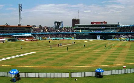A cricket match between Bangladesh & India at the Sher-e-Bangla Cricket Stadium in Dhaka.