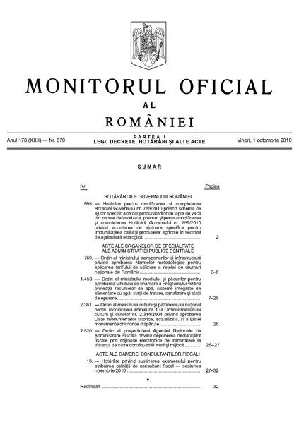 File:Monitorul Oficial al României. Partea I 2010-10-01, nr. 670.pdf