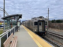 Cherry Hill was opened in 1994; it briefly served Amtrak trains as well as NJ Transit NJ Transit Comet V 6045 EB at Cherry Hill station.jpeg