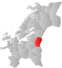 Kommunens beliggenhet i provinsen Trøndelag