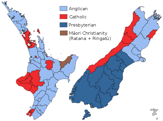 Statistics New Zealand publishes data in a wide variety of formats, including tables, charts, graphs, and maps like this one, which details religious affiliations (2013)