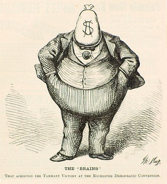 Thomas Nast depicts Tweed in Harper's Weekly (October 21, 1871)