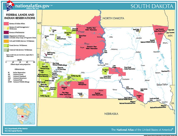 Indian reservations in South Dakota