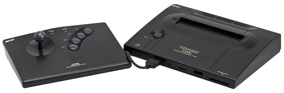 The Neo Geo AES with controller.