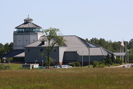 The Northern Great Lakes Visitor Center is located west of Ashland, along U.S. Route 2. It houses a geographic and natural history museum, as well as a bookstore and archive office of the Wisconsin Historical Society.