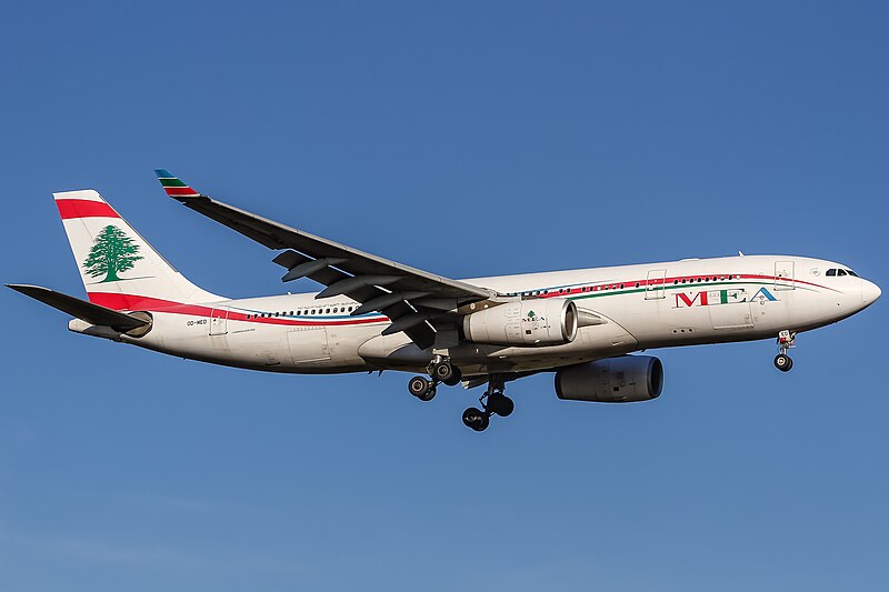 File:OD-MED MEA-Middle East Airlines Airbus A330-243 coming in from Beirut @ Frankfurt Rhein-Main International.jpg