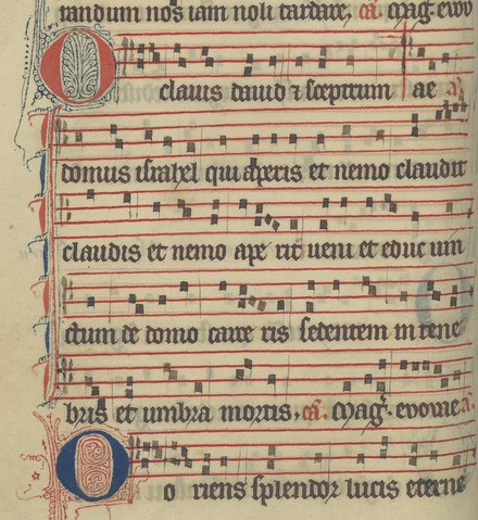The antiphon O clavis David in an antiphonal