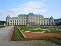 Deutsch: Oberes Belvedere in Wien - Parkseite. English: Upper Belvedere with Park in Vienna.