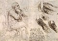 Leonardo da Vinci, possible self-portrait, c. 1513