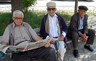 Rekreasi para pensiunan di Sivas, Turki