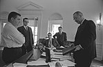 Thumbnail for File:Oval Office LBJ in Jan. 1964.jpg