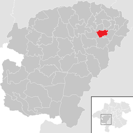 Poloha obce Pühret v okrese Vöcklabruck (klikacia mapa)