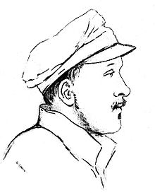 Lermontov after the Valerik battle. D.Palen's drawing, 1840.