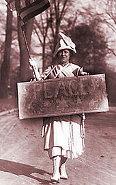 A World War I-era female peace protester Peace-Marcher.jpg