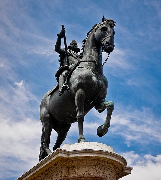 File:Philip III and the Plaza Mayor in Madrid.jpg