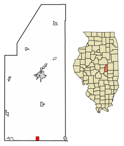 Lage von Hammond in Piatt County, Illinois.