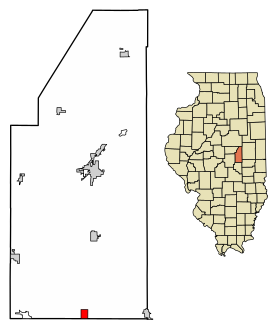 Piatt County Illinois Incorporated and Unincorporated areas Hammond Highlighted.svg