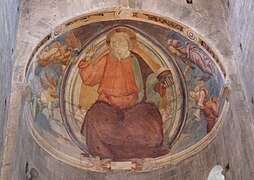 Fresco in het apsisbassin