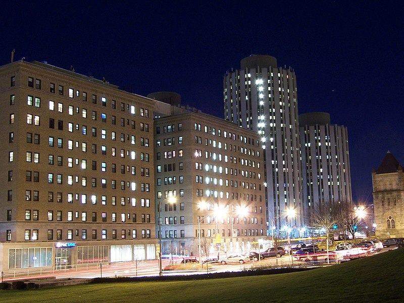 File:PittResidenceHallatNight.jpg