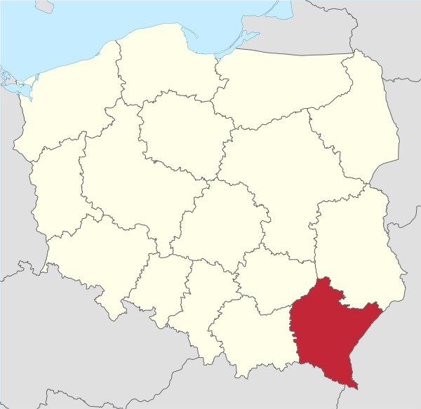 Podkarpackie in Poland.svg