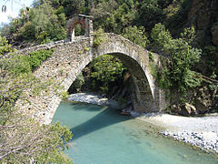 Ponte del Diavolo, Lanzo Torinese, Italie.